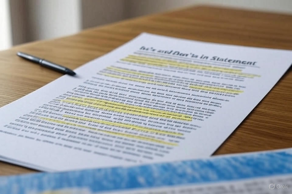 Do's and Don'ts in Statement of Purpose Writing